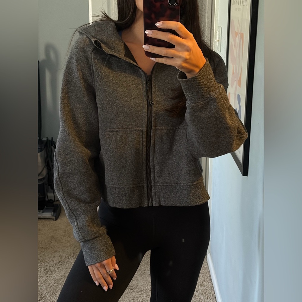 Marl grey lulu full zip up scuba